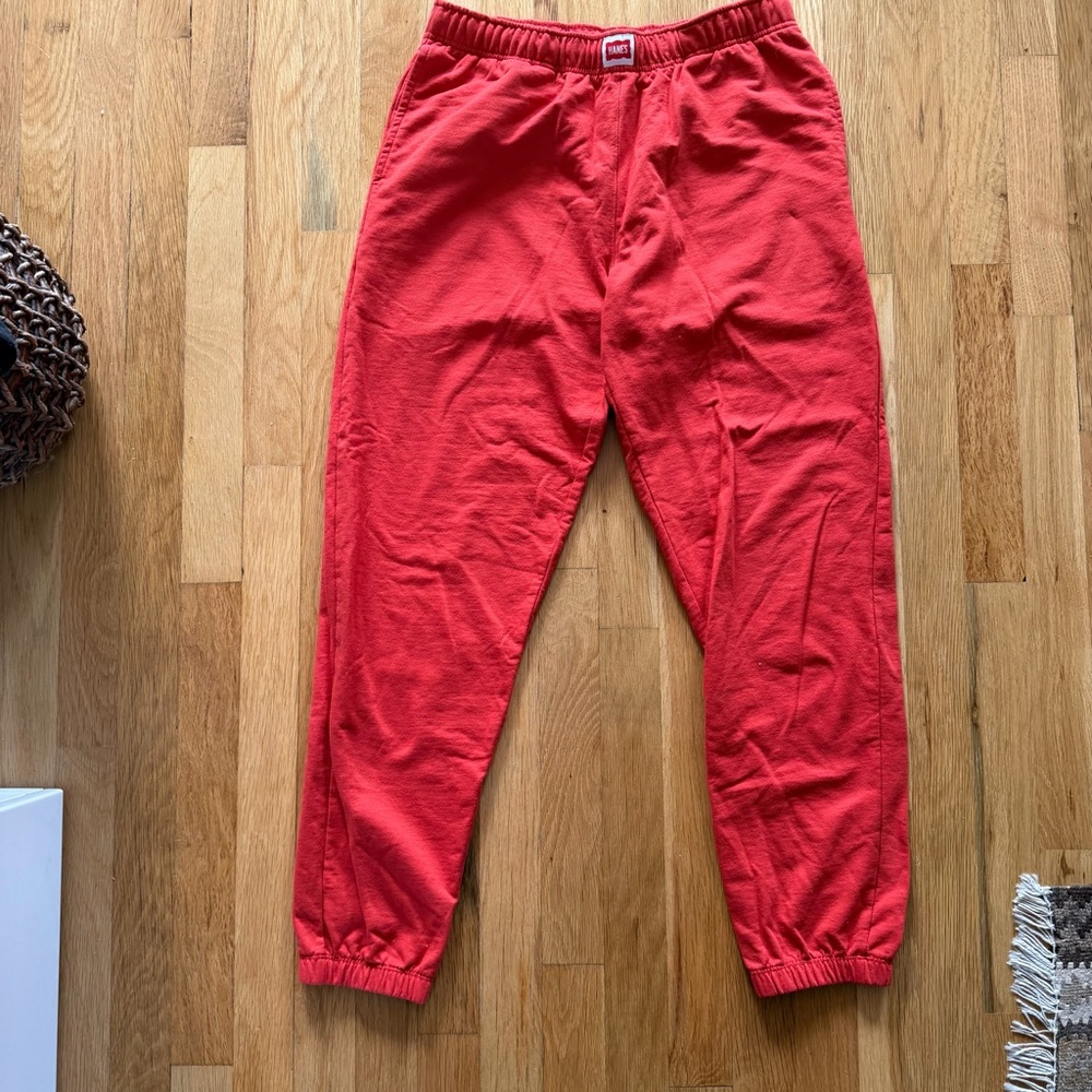 Hanes x Urban Outfitters tomato orange red sweatpants small